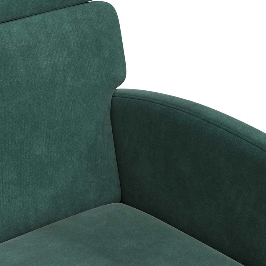Eetstoelen met wielen 2 pcs Donkergroen 58 x 65 x 98 cm Fluweel