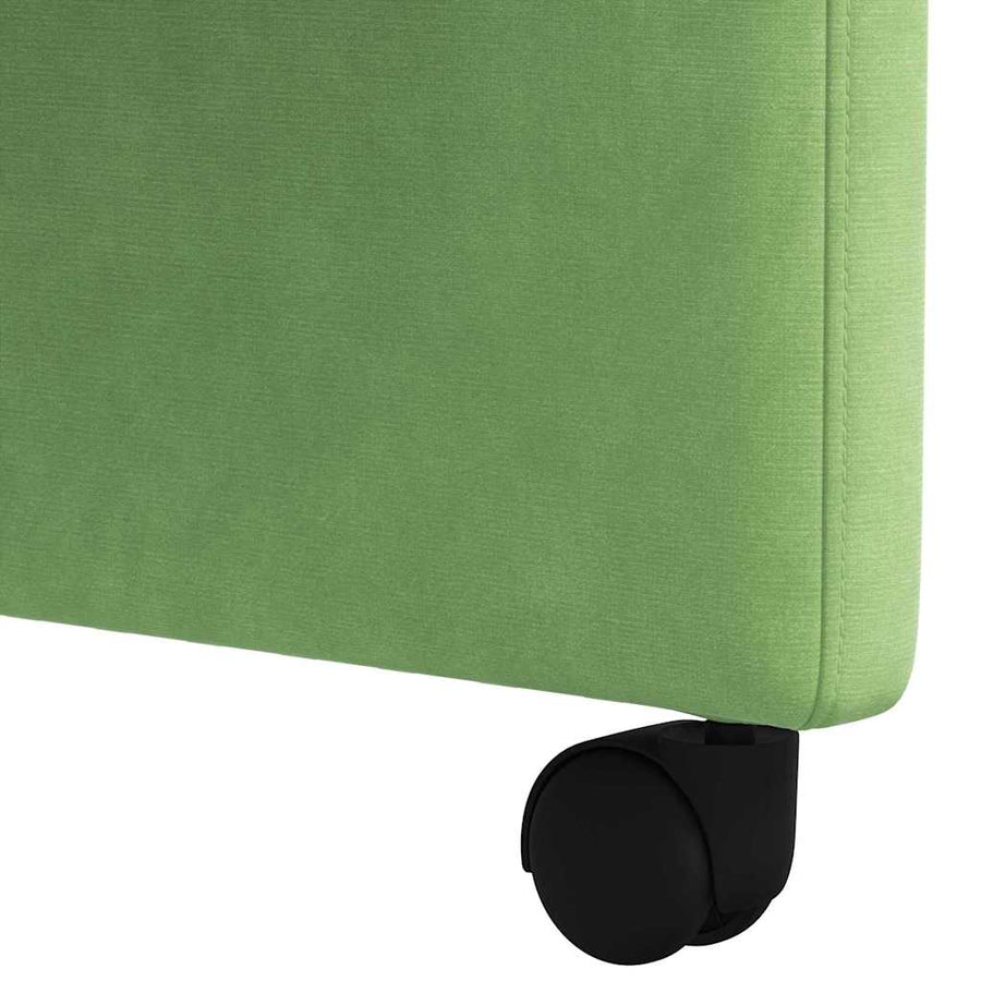 Eetstoelen met wielen 2 pcs Lichtgroen 58 x 65 x 98 cm Fluweel
