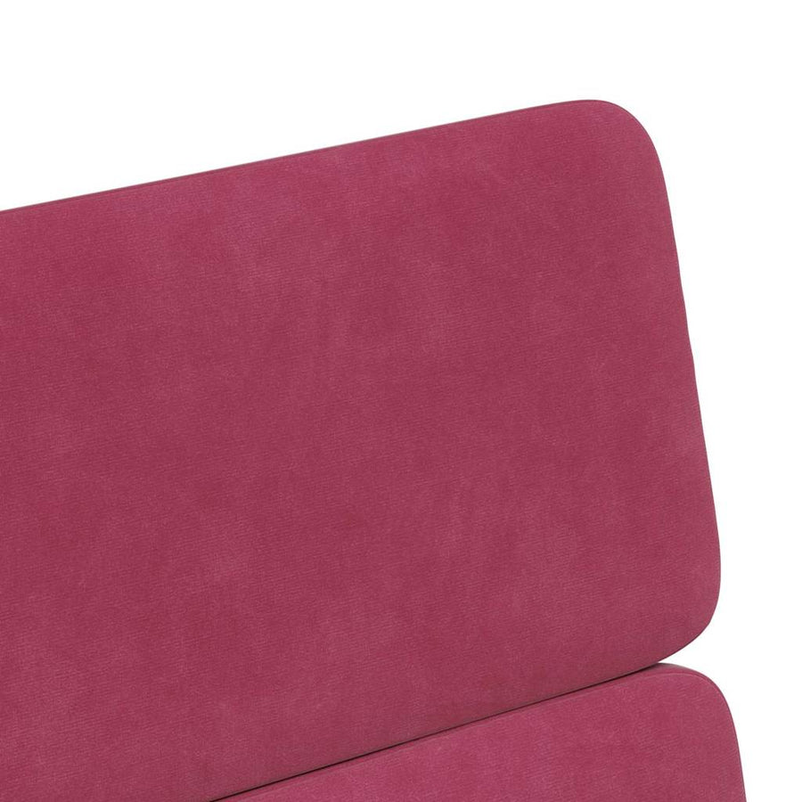Eetstoelen met wielen 2 pcs Wijnrood 58 x 65 x 98 cm Fluweel