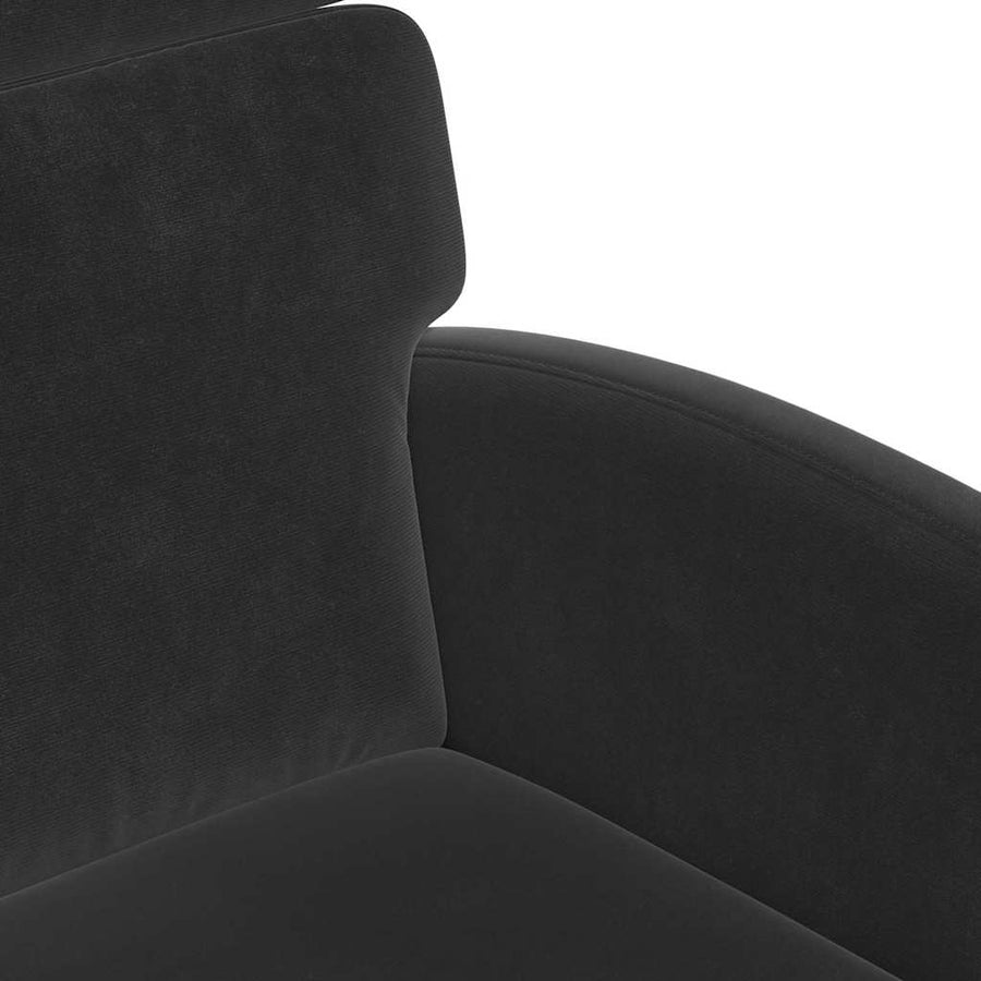 Eetstoelen met wielen 2 pcs Zwart 58 x 65 x 98 cm Fluweel