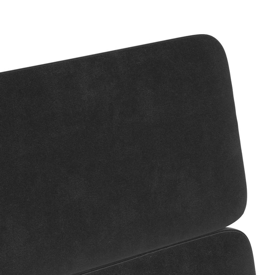 Eetstoelen met wielen 2 pcs Zwart 58 x 65 x 98 cm Fluweel