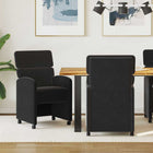Dining Chairs with Wheels 2 pcs Black 58 x 65 x 98 cm