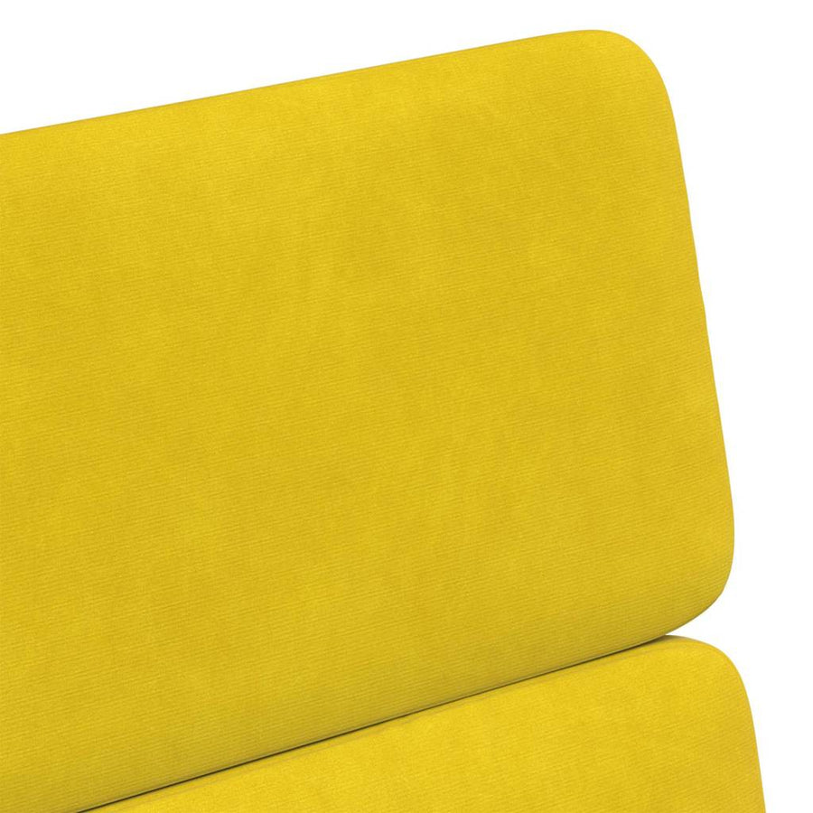 Eetstoelen met wielen 2 pcs Geel 58 x 65 x 98 cm Fluweel