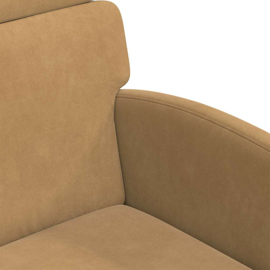 Eetstoelen met wielen 2 pcs Bruin 58 x 65 x 98 cm Fluweel