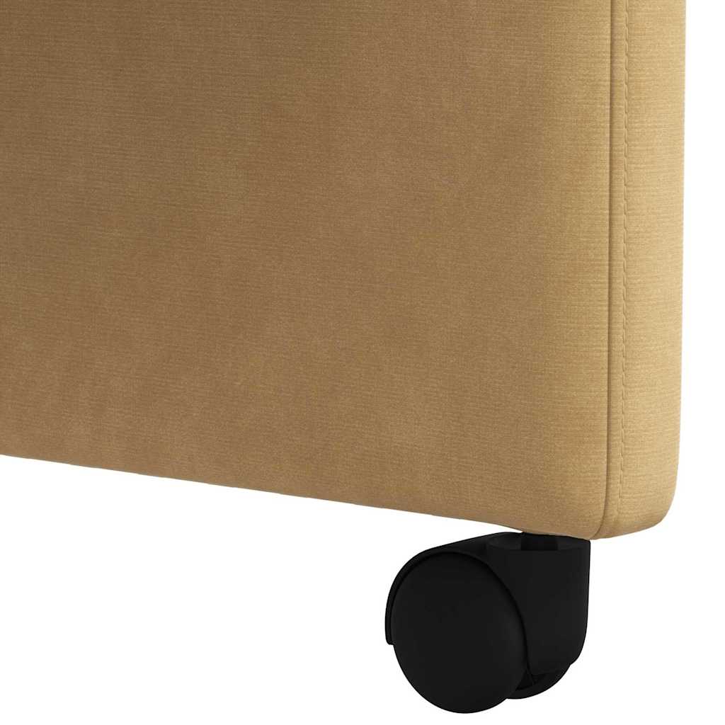 Eetstoelen met wielen 2 pcs Bruin 58 x 65 x 98 cm Fluweel