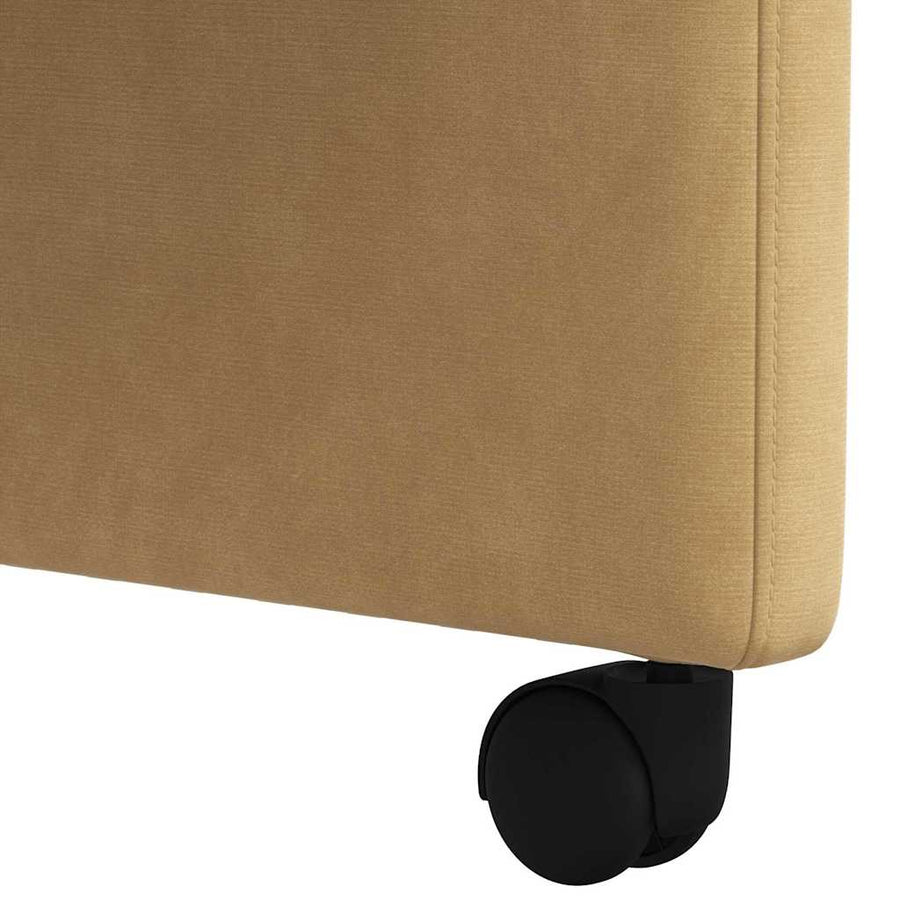 Eetstoelen met wielen 2 pcs Bruin 58 x 65 x 98 cm Fluweel