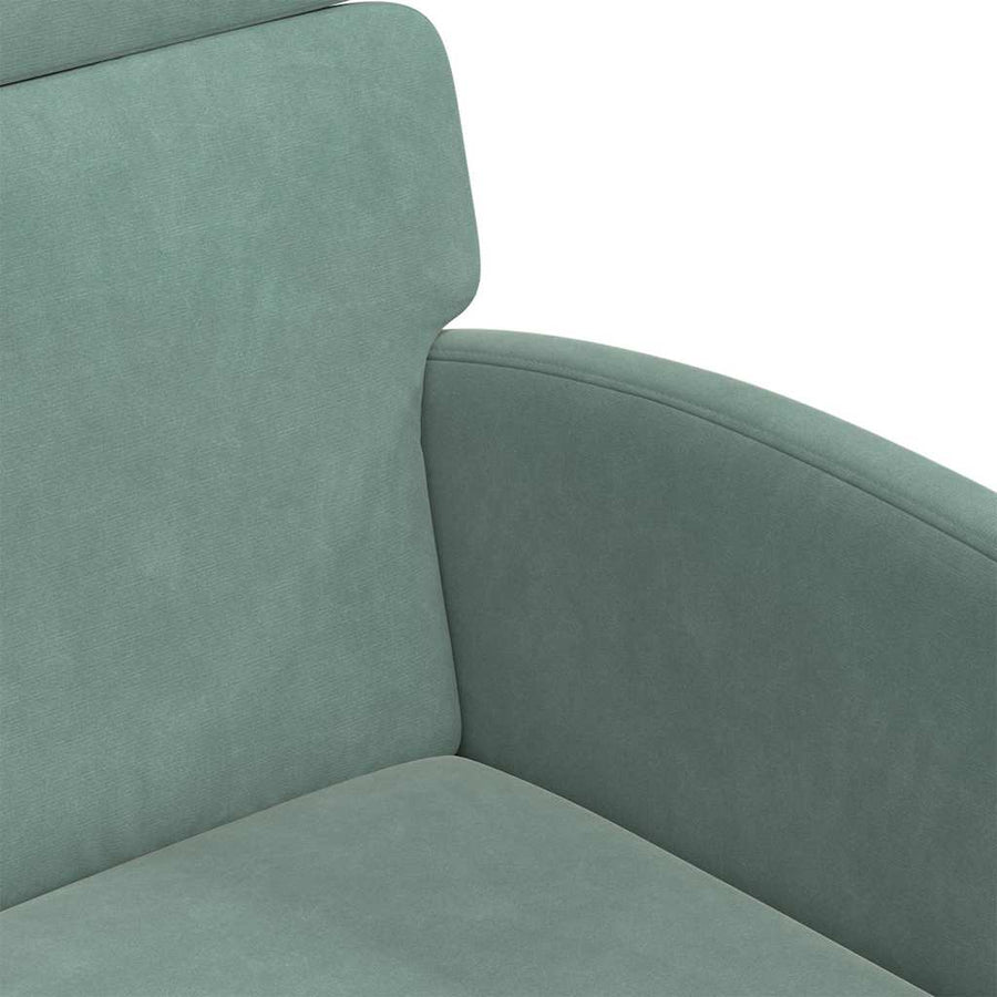Eetstoelen met wielen 2 pcs Zeegroen 58 x 65 x 98 cm Fluweel