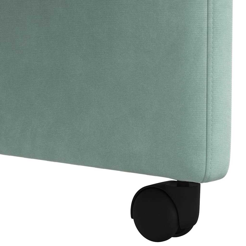 Eetstoelen met wielen 2 pcs Zeegroen 58 x 65 x 98 cm Fluweel