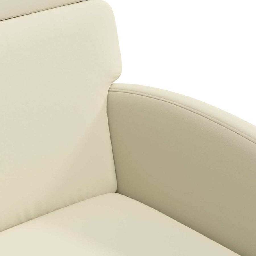 Eetstoelen met wielen 2 pcs Crème 58 x 65 x 98 cm Kunstleer
