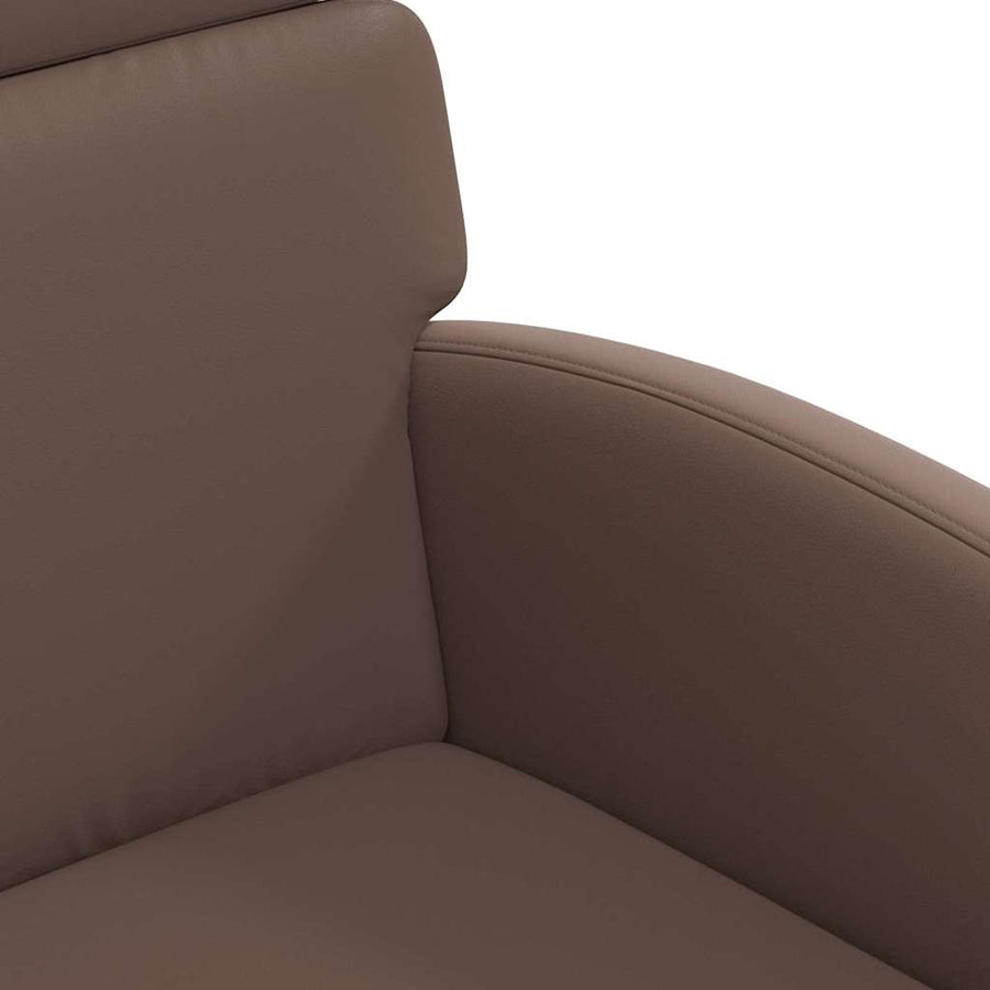 Eetstoelen met wielen 2 pcs Bruin 58 x 65 x 98 cm Kunstleer