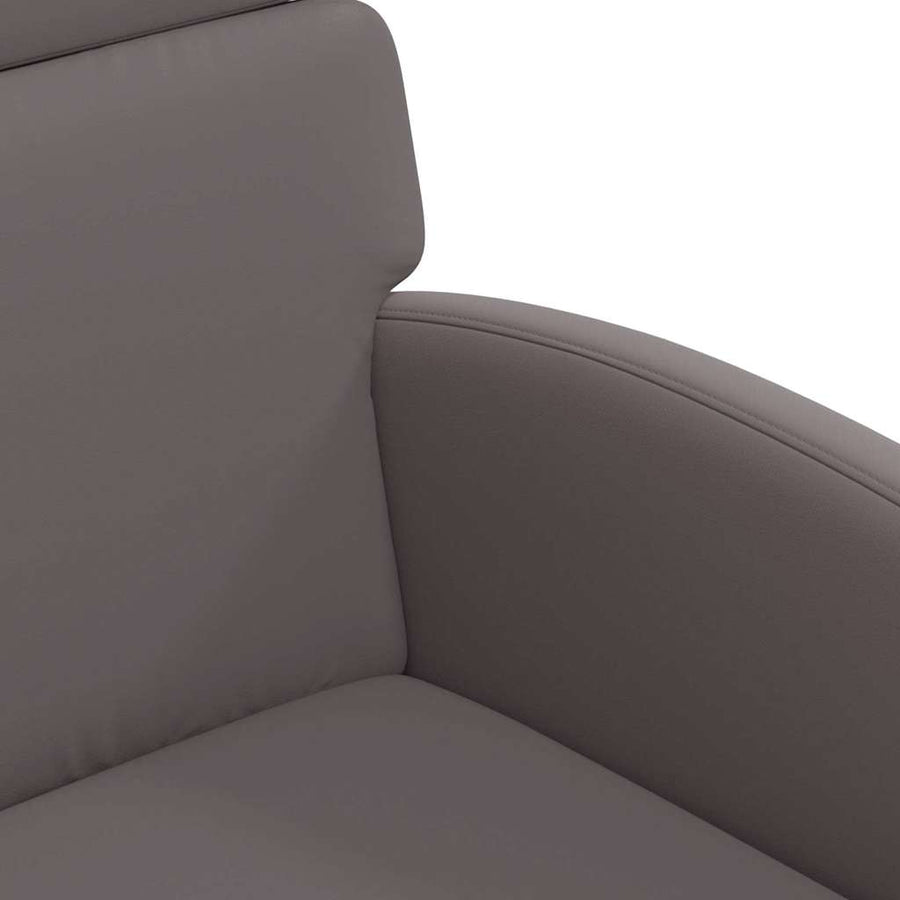 Eetstoelen met wielen 2 pcs Grijs 58 x 65 x 98 cm Kunstleer