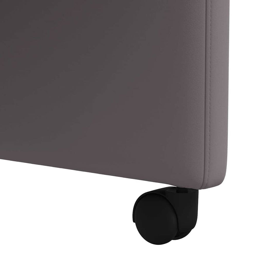 Eetstoelen met wielen 2 pcs Grijs 58 x 65 x 98 cm Kunstleer