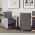 Dining Chairs with Wheels 2 pcs Grey 58 x 65 x 98 cm