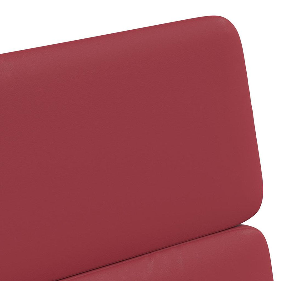 Eetstoelen met wielen 2 pcs Wijnrood 58 x 65 x 98 cm Kunstleer