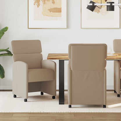 Eetstoelen 2 pcs Cappuccino 58 x 65 x 98 cm Kunstleer