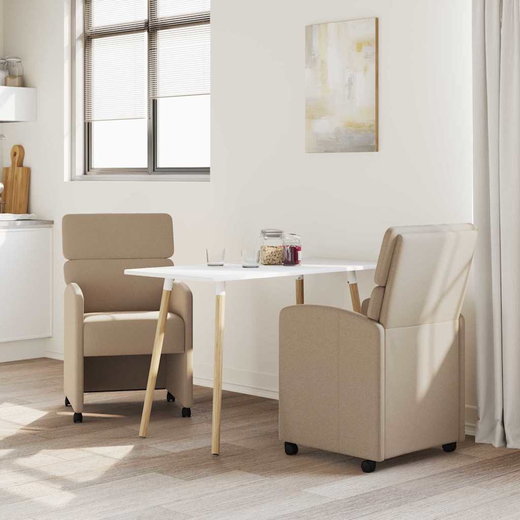 Eetstoelen 2 pcs Cappuccino 58 x 65 x 98 cm Kunstleer