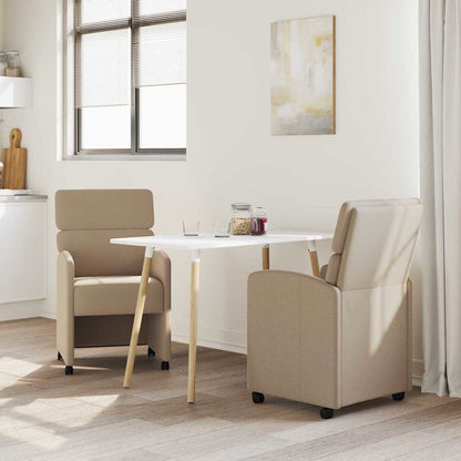 Eetstoelen 2 pcs Cappuccino 58 x 65 x 98 cm Kunstleer