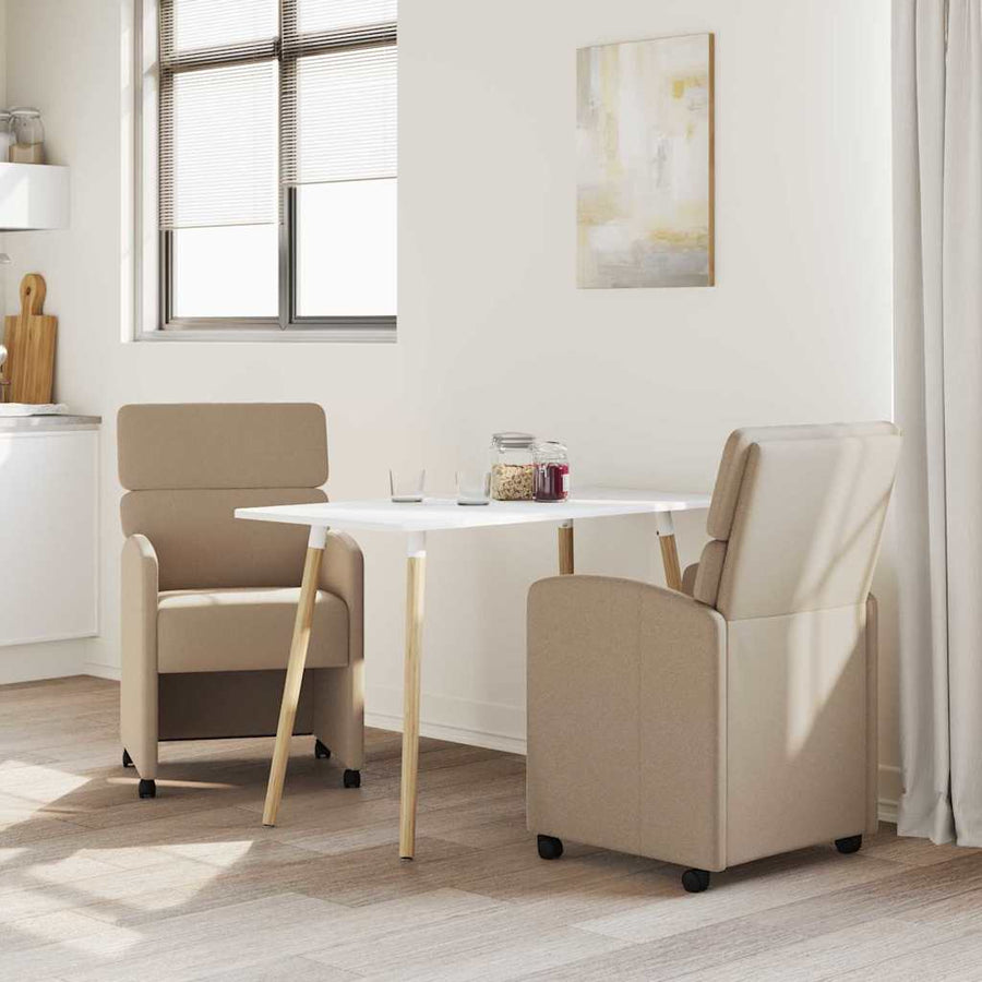 Eetstoelen 2 pcs Cappuccino 58 x 65 x 98 cm Kunstleer
