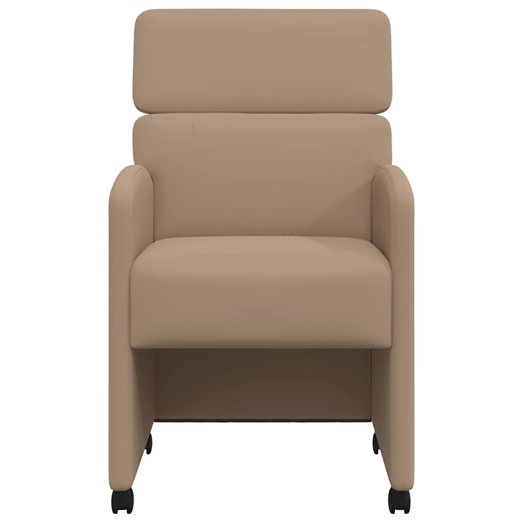 Eetstoelen 2 pcs Cappuccino 58 x 65 x 98 cm Kunstleer
