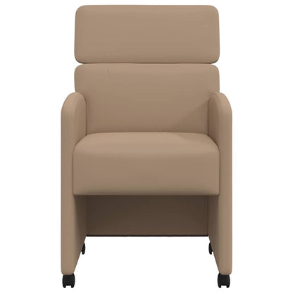 Eetstoelen 2 pcs Cappuccino 58 x 65 x 98 cm Kunstleer