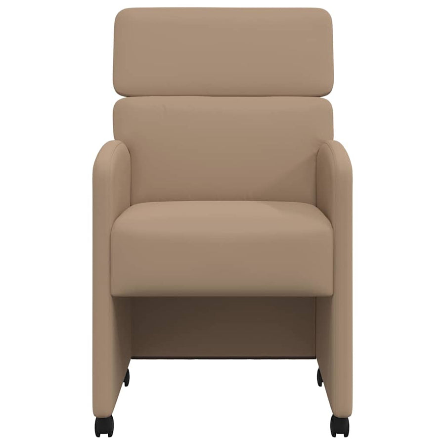 Eetstoelen 2 pcs Cappuccino 58 x 65 x 98 cm Kunstleer
