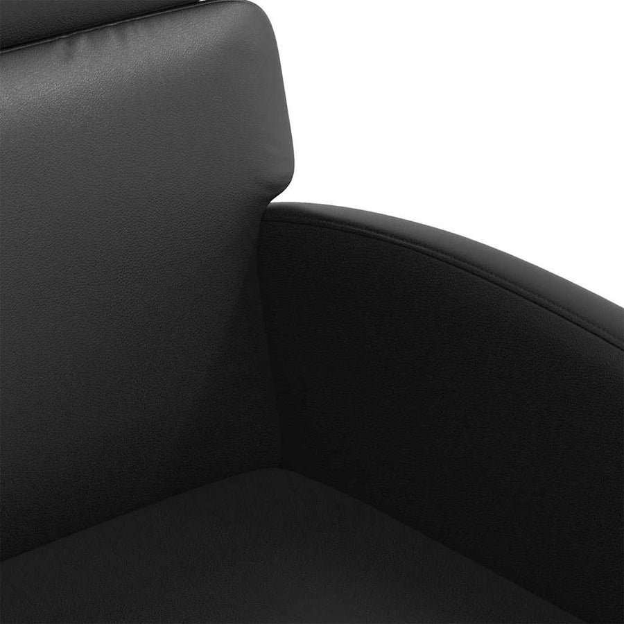 Eetstoelen met wielen 2 pcs Zwart 58 x 65 x 98 cm Kunstleer