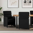 Eetkamerstoelen met wieltjes 2 stuks zwart 58x65x98 cm