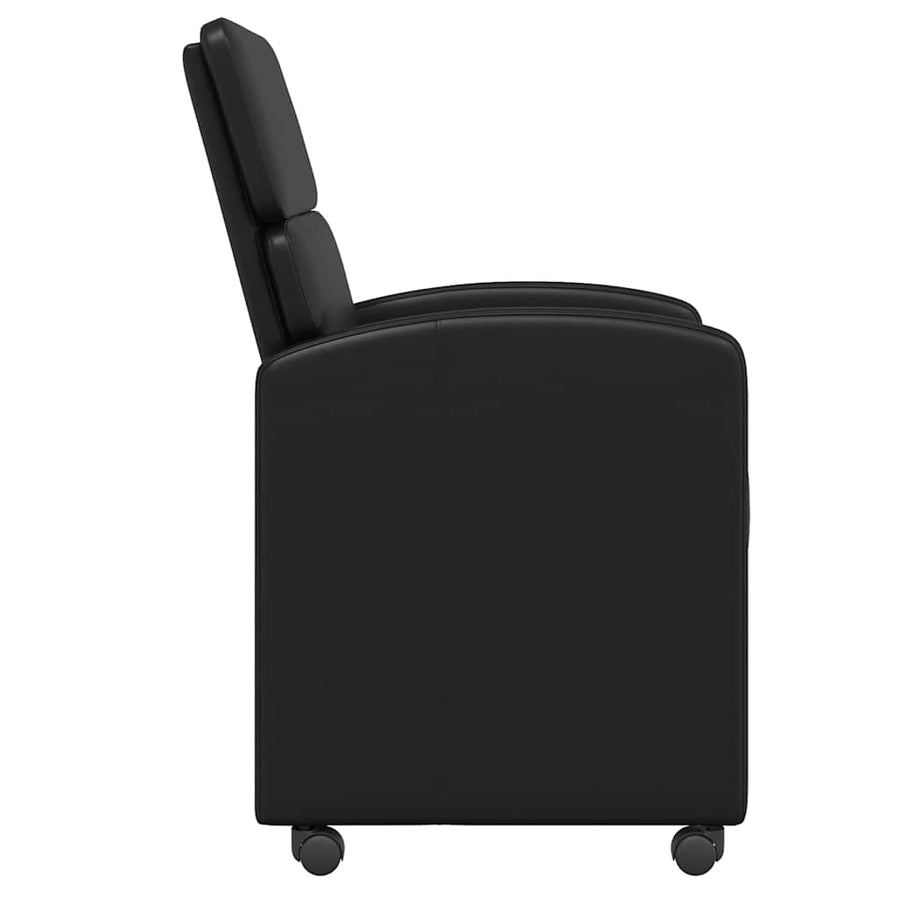 Eetstoelen met wielen 2 pcs Zwart 58 x 65 x 98 cm Kunstleer
