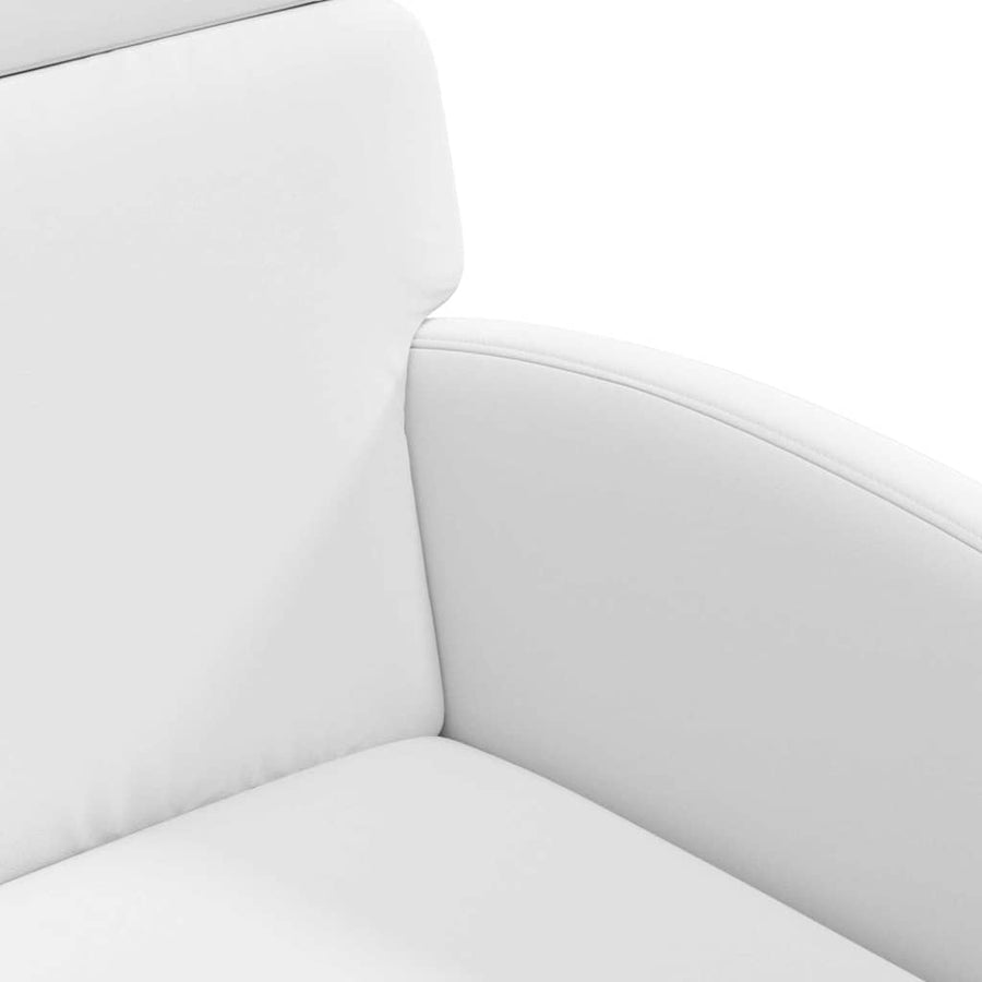 Eetstoelen met wielen 2 pcs Wit 58 x 65 x 98 cm Kunstleer