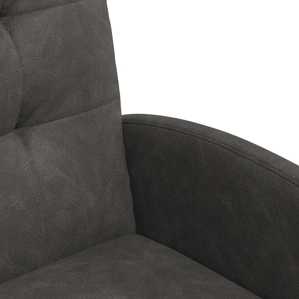 Eetstoelen met wielen 2 pcs Zwart 57 x 67 x 98 cm Kunstleer