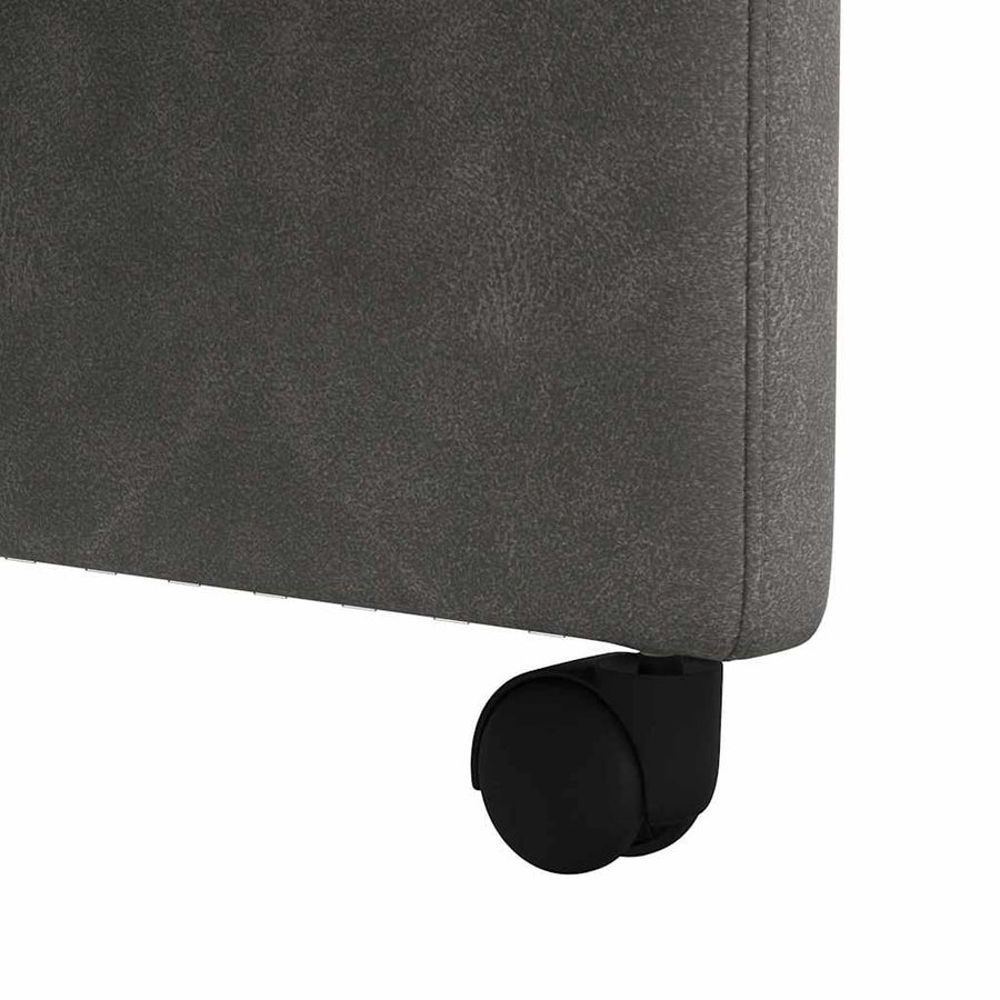 Eetstoelen met wielen 2 pcs Zwart 57 x 67 x 98 cm Kunstleer