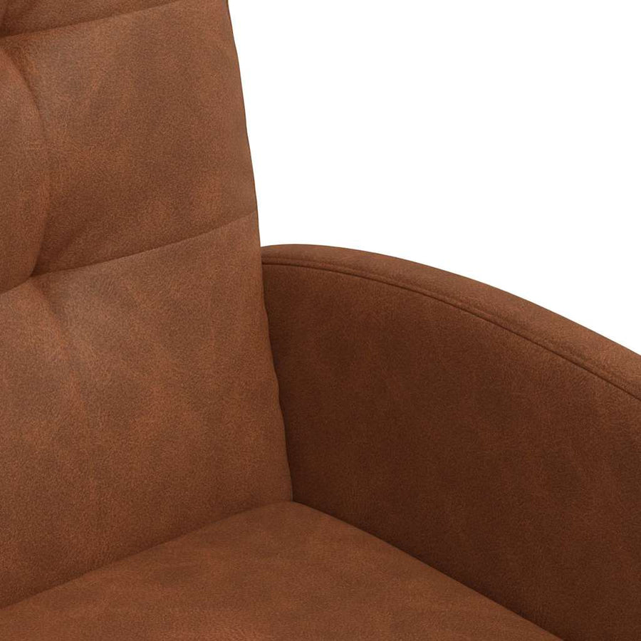 Eetstoelen met wielen 2 pcs Bruin 57 x 67 x 98 cm Kunstleer