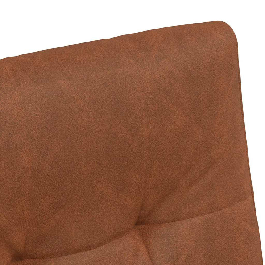 Eetstoelen met wielen 2 pcs Bruin 57 x 67 x 98 cm Kunstleer