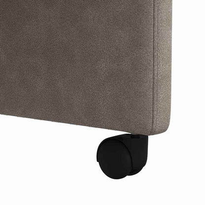 Eetstoelen met wielen 2 pcs Grijs 57 x 67 x 98 cm Kunstleer