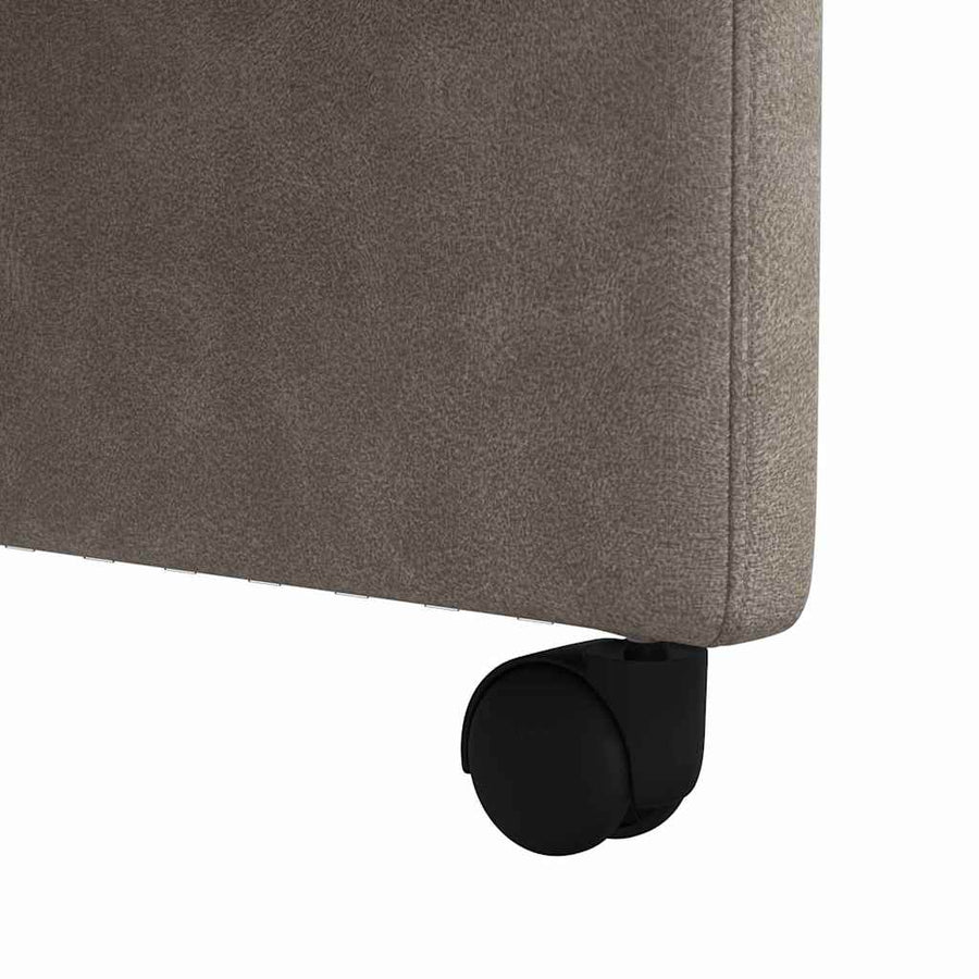 Eetstoelen met wielen 2 pcs Grijs 57 x 67 x 98 cm Kunstleer