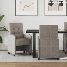Eetstoelen met wielen 2 pcs Grijs 57 x 67 x 98 cm Kunstleer