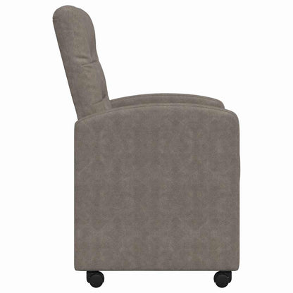Eetstoelen met wielen 2 pcs Grijs 57 x 67 x 98 cm Kunstleer