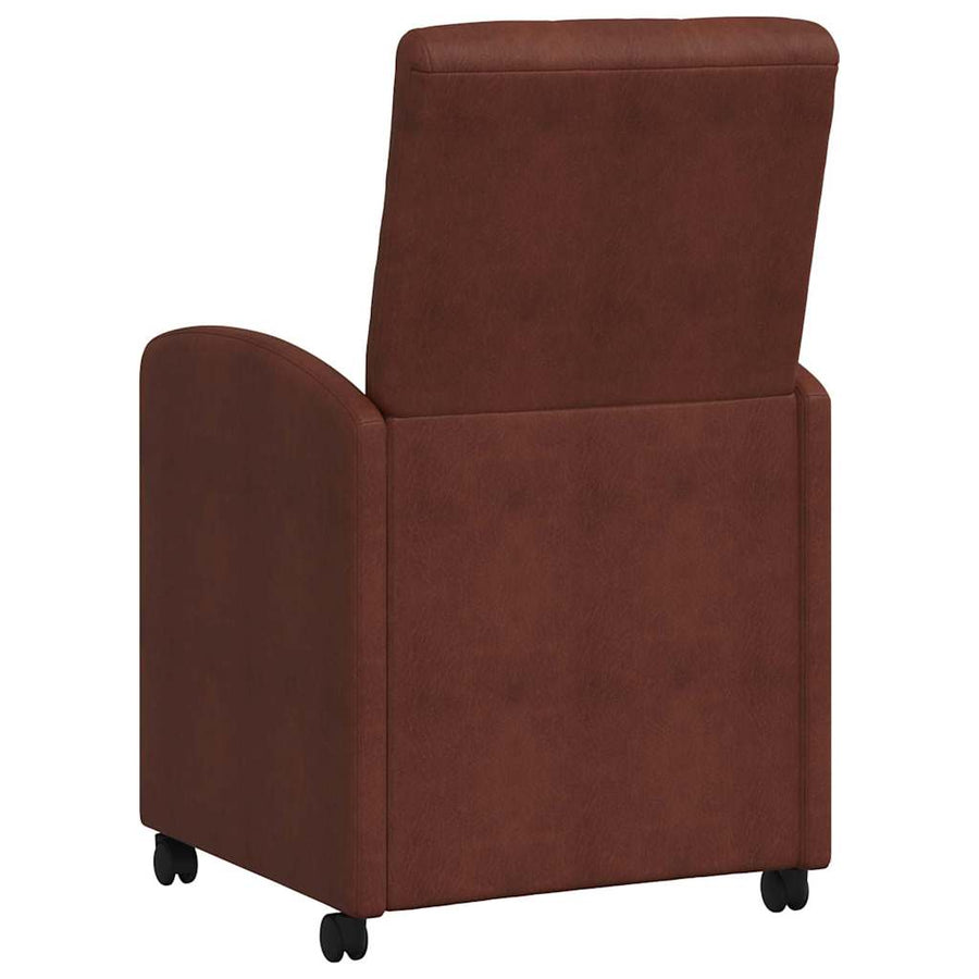 Eetstoelen 2 pcs Glanzend bruin 57 x 67 x 98 cm Kunstleer