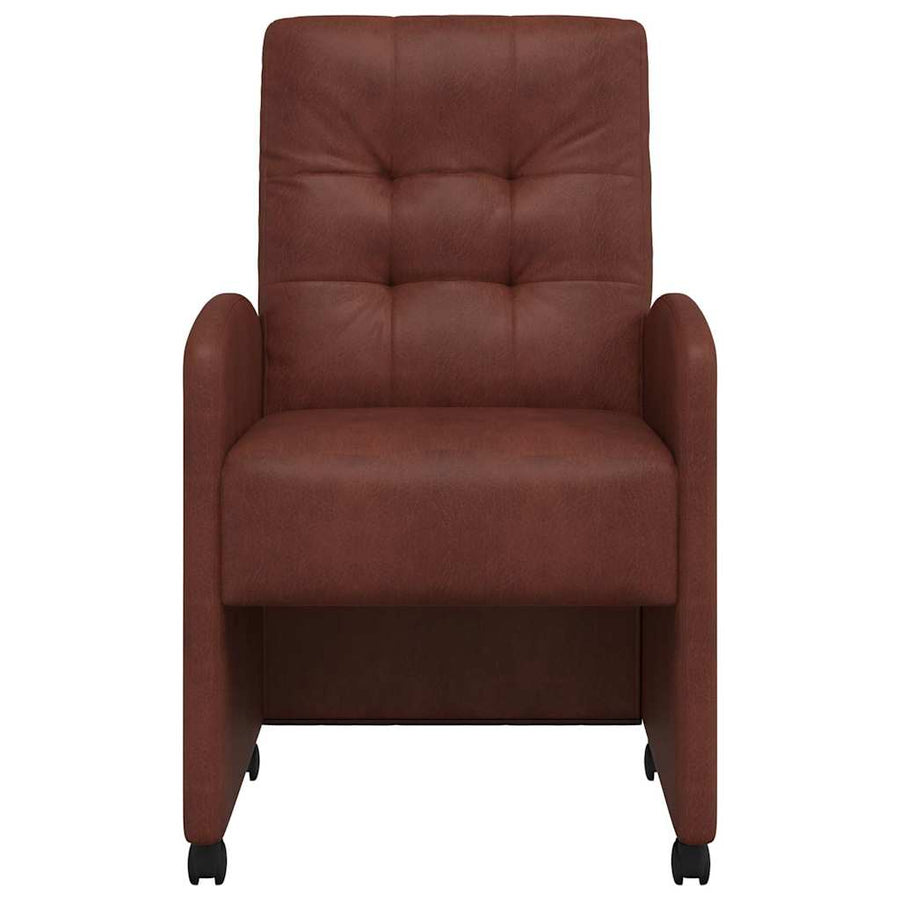 Eetstoelen 2 pcs Glanzend bruin 57 x 67 x 98 cm Kunstleer