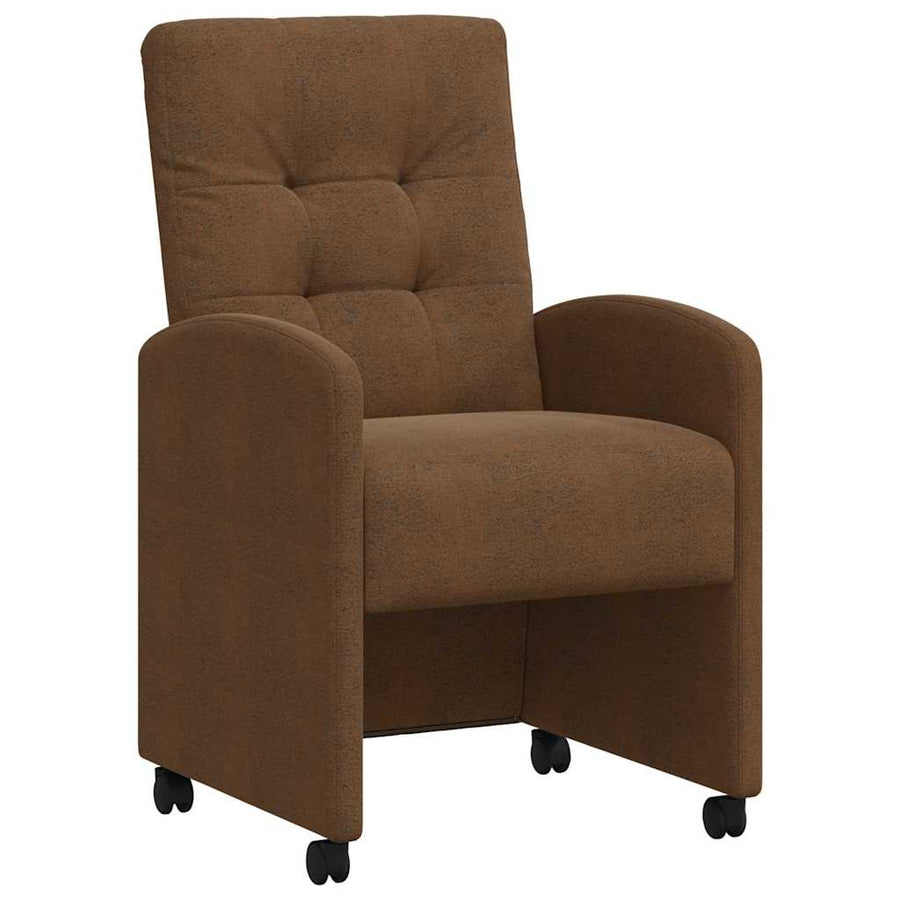 Eetstoelen 2 pcs Bruin 57 x 67 x 98 cm Faux suede leer