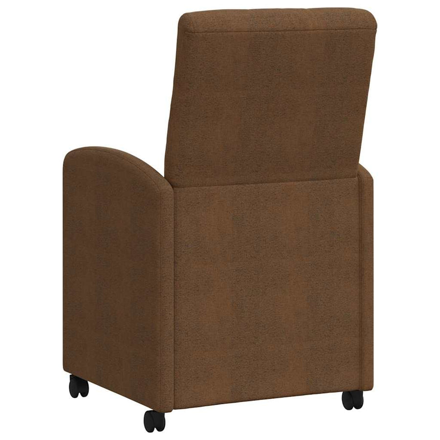 Eetstoelen 2 pcs Bruin 57 x 67 x 98 cm Faux suede leer