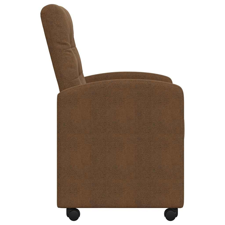 Eetstoelen 2 pcs Bruin 57 x 67 x 98 cm Faux suede leer