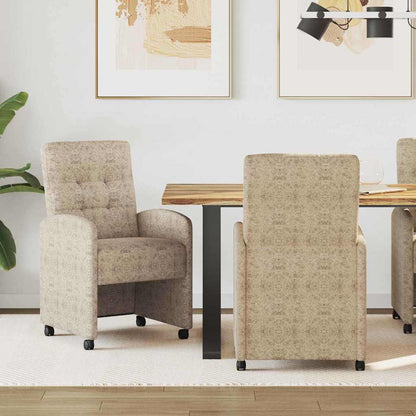 Eetstoelen 2 pcs Lichtgrijs 57 x 67 x 98 cm Faux suede leer