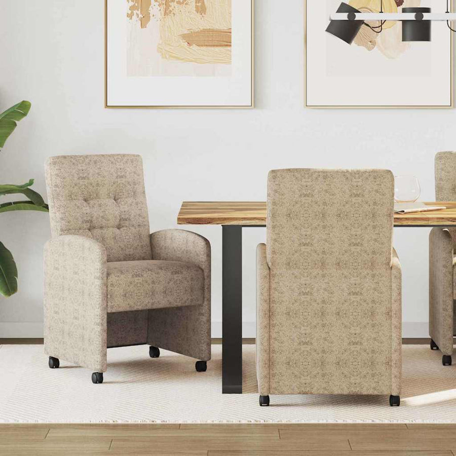 Eetstoelen 2 pcs Lichtgrijs 57 x 67 x 98 cm Faux suede leer