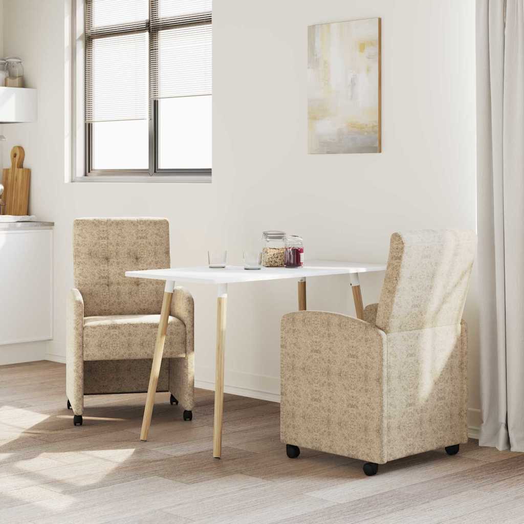 Eetstoelen 2 pcs Lichtgrijs 57 x 67 x 98 cm Faux suede leer