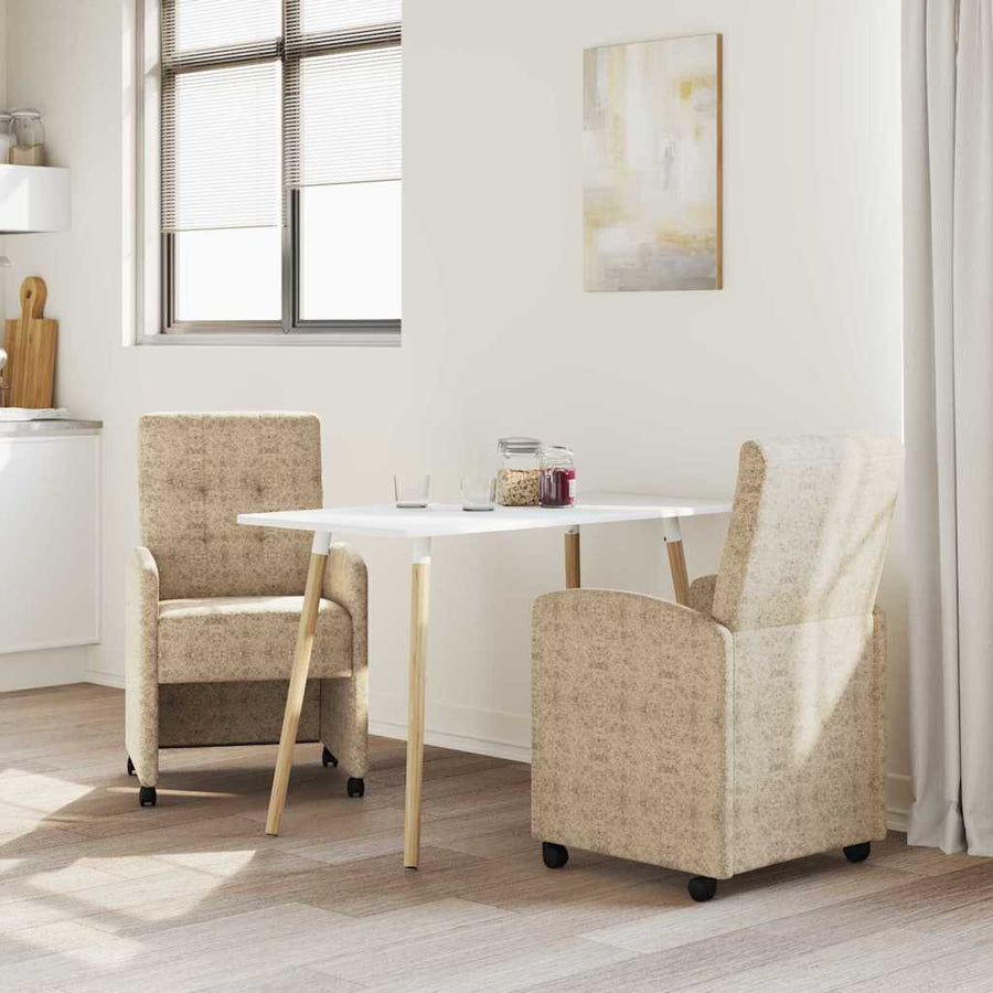 Eetstoelen 2 pcs Lichtgrijs 57 x 67 x 98 cm Faux suede leer