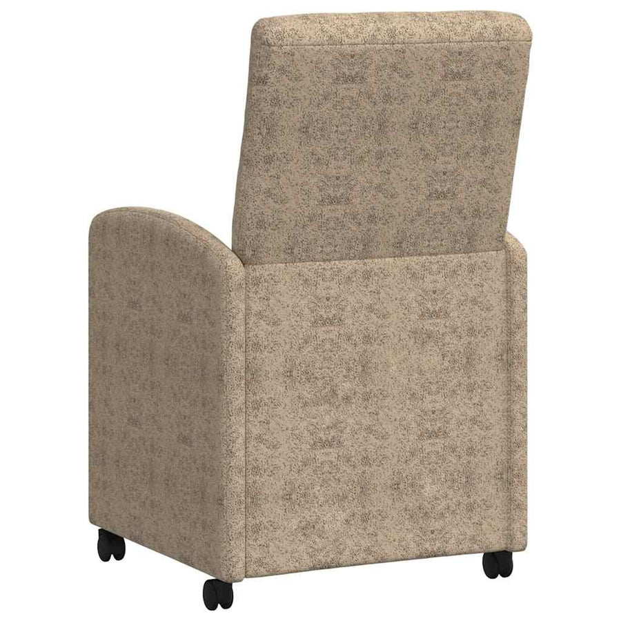 Eetstoelen 2 pcs Lichtgrijs 57 x 67 x 98 cm Faux suede leer