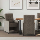 Dining Chairs with Wheels 2 pcs Dark Grey 58 x 67 x 97 cm