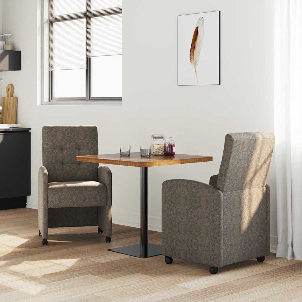 Eetstoelen 2 pcs Donkergrijs 57 x 67 x 98 cm Faux suede leer