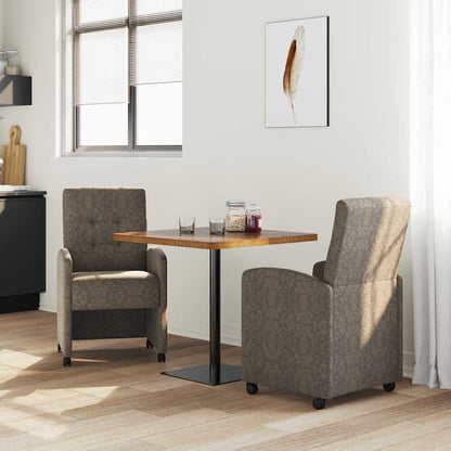 Eetstoelen 2 pcs Donkergrijs 57 x 67 x 98 cm Faux suede leer